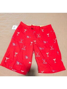 Loud Mouth Men's Golf shorts Sz 30 Red Martini Glasses NWT